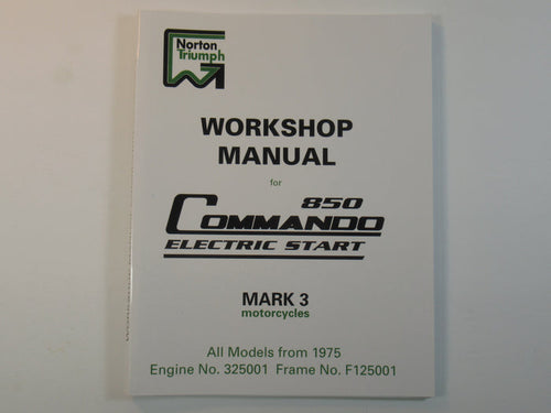 00-4224 Norton Commando 850 MK3 workshop manual Electric start service book OEM UK Made