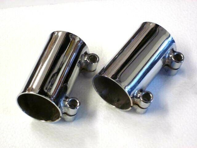 06-3991 Norton crossover pipe clamps Roadster Interstate OEM UK Made pair
