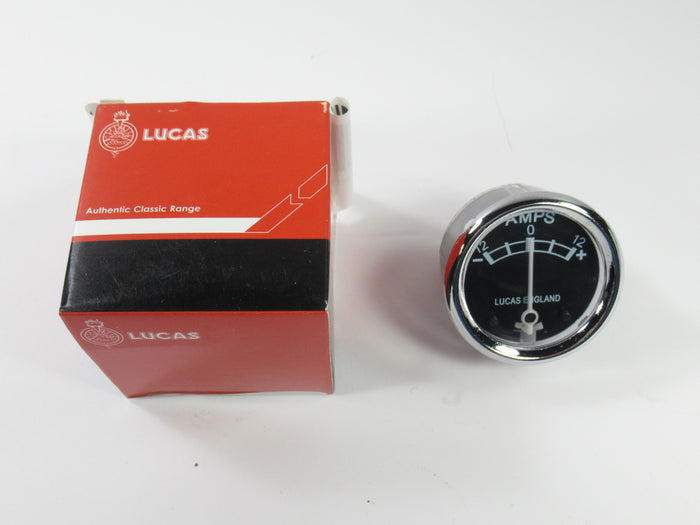 1 3/4" Lucas Ammeter amp meter Triumph Norton BSA 1 3/4" 12-0-12 Amp 12V 99-0567