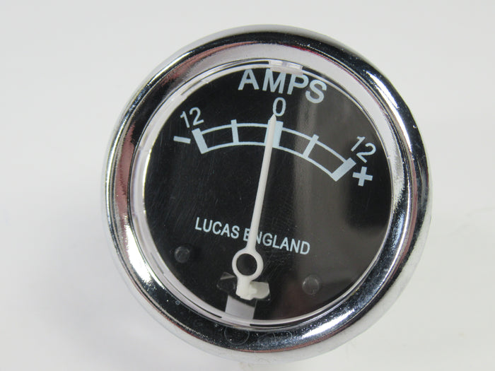 1 3/4" Lucas Ammeter amp meter Triumph Norton BSA 1 3/4" 12-0-12 Amp 12V 99-0567