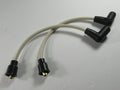 7mm Spark plug wires 10" Triumph Lucas # 54956466 D2207 white cloth w copper wire