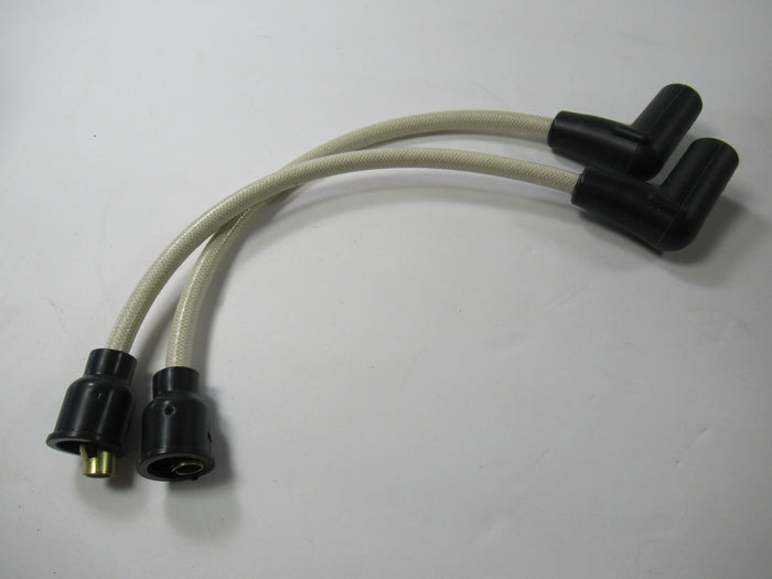 7mm Spark plug wires 10" Triumph Lucas # 54956466 D2207 WHITE copper wire