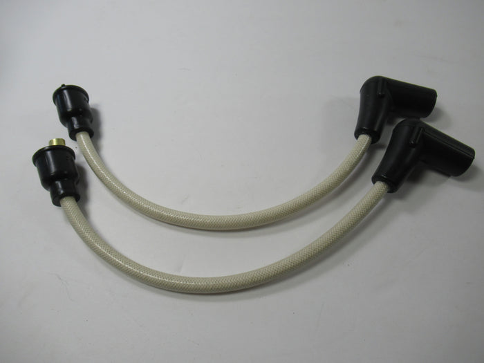 7mm Spark plug wires 10" Triumph Lucas # 54956466 D2207 WHITE copper wire