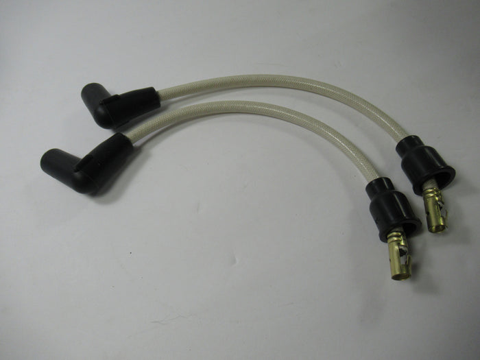 7mm Spark plug wires 10" Triumph Lucas # 54956466 D2207 WHITE copper wire