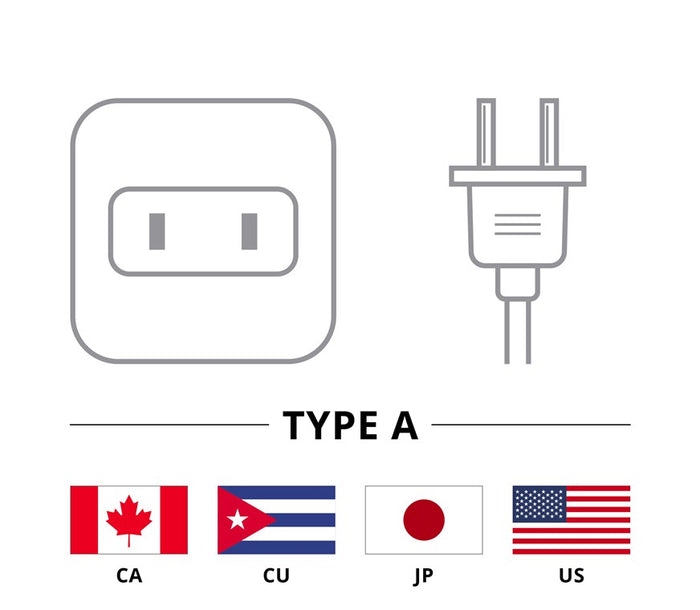 Adaptador de Enchufe Goobay Europa a EE.UU. y Japón 2 Clavijas