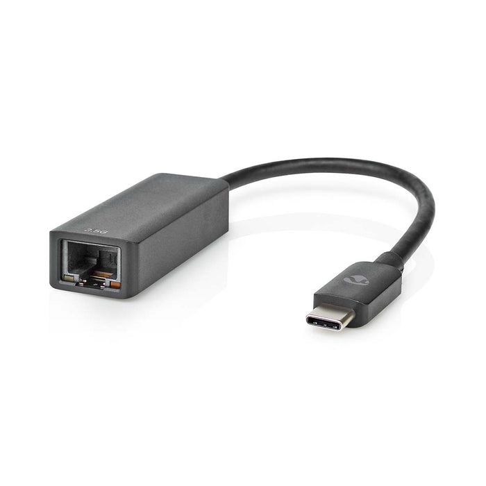 Adaptador de Red USB-C a RJ45 2.5G Ethernet | USB 3.2 Gen 1 2.5 Gbps | Negro