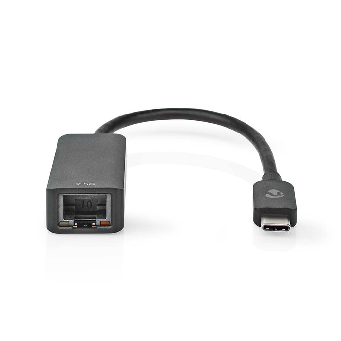 Adaptador de Red USB-C a RJ45 2.5G Ethernet | USB 3.2 Gen 1 2.5 Gbps | Negro