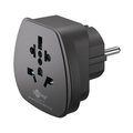 Adaptador de viaje universal a enchufe Schuko Goobay Negro