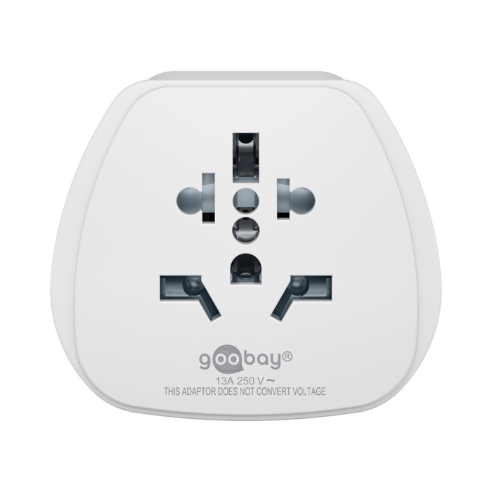 Adaptador de viaje universal a enchufe Schuko Goobay Negro