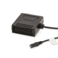 Adaptador SCART Macho-Hembra con Salida de Audio Jack 3,5 mm (Euroconector) | Negro
