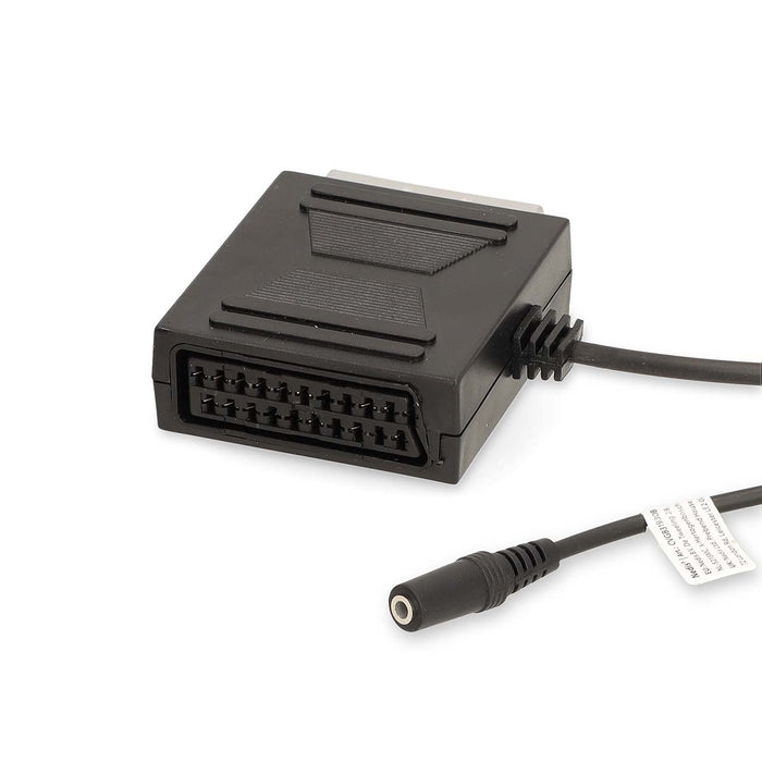 Adaptador SCART Macho-Hembra con Salida de Audio Jack 3,5 mm (Euroconector) | Negro