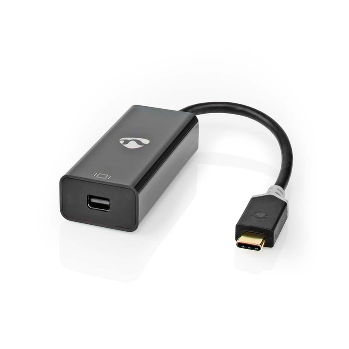 Adaptador USB-C a Mini DisplayPort Hembra | 4K@60Hz DP Alt Mode | Chapado en Oro Antracita