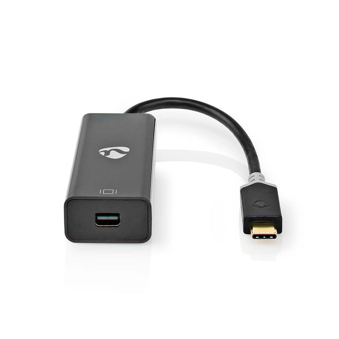 Adaptador USB-C a Mini DisplayPort Hembra | 4K@60Hz DP Alt Mode | Chapado en Oro Antracita