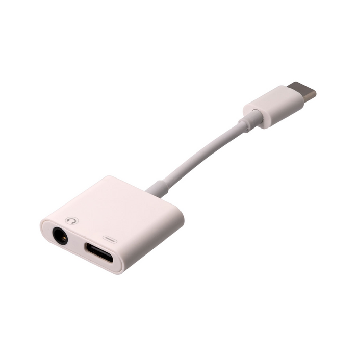 Adaptador USB-C a USB-C + Jack 3.5mm, audio + carga
