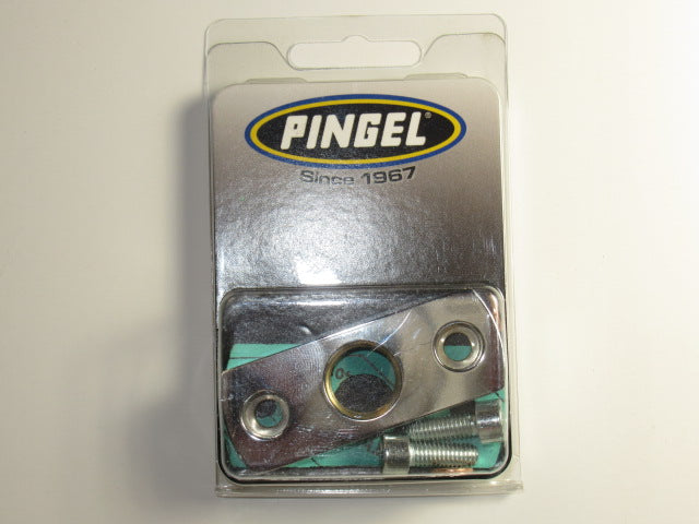 Adapter plate petcock to tank w 3/8 NPT / 46mm bolt centers / For Pingel