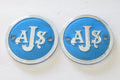 AJS tank badge blue & silver AMC petrol tank 1956 57 58 59 60 emblem 022362