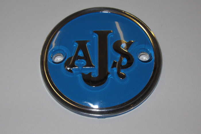 AJS tank badge blue & silver AMC petrol tank 1956 57 58 59 60 emblem 022362
