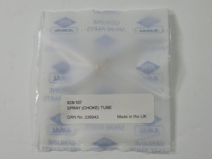 Amal Spray Choke Tube 928/107 850 UK Made 06-8104