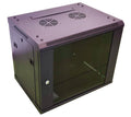 Armario Rack 19" Mural 12U Fondo 45 cm con Puerta de Cristal