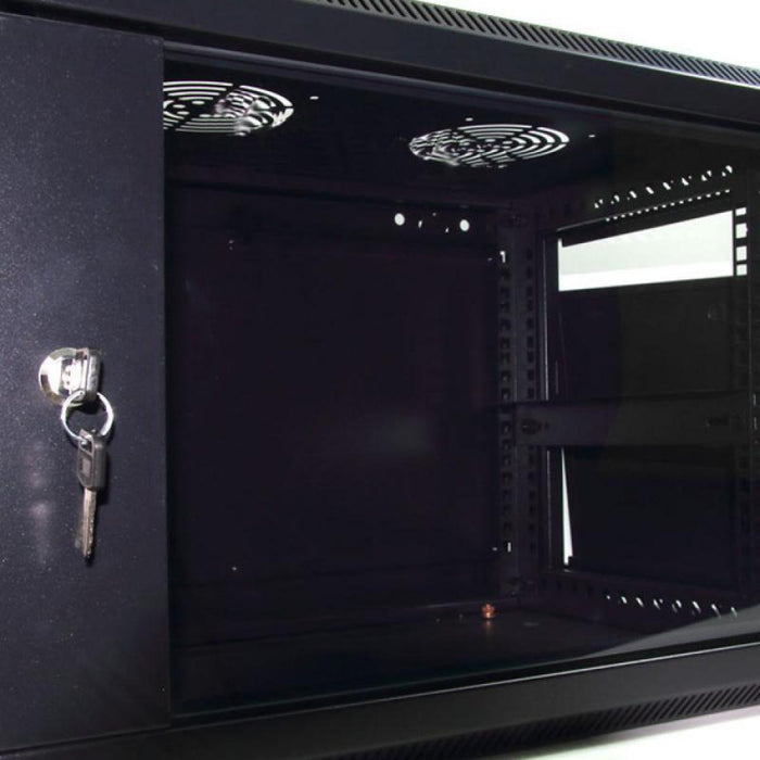 Armario Rack 19" Mural 6U de 60cm de fondo | Medidas de An (565mm) x Al (300mm) x Pr (600mm)