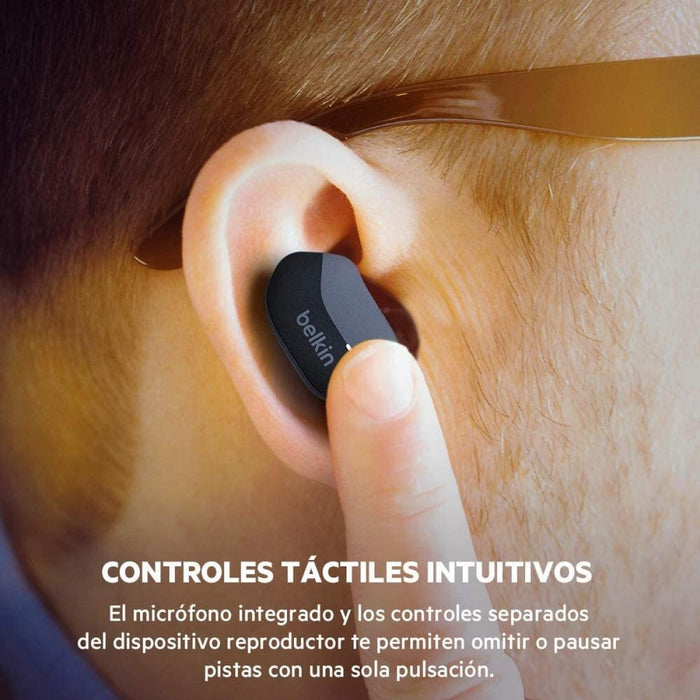Auriculares Bluetooth Belkin SoundForm TWS con Estuche - Negro