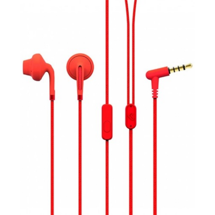 AURICULARES STYLE 2+ IN-EAR DEEP BASS MICRO, ROJO