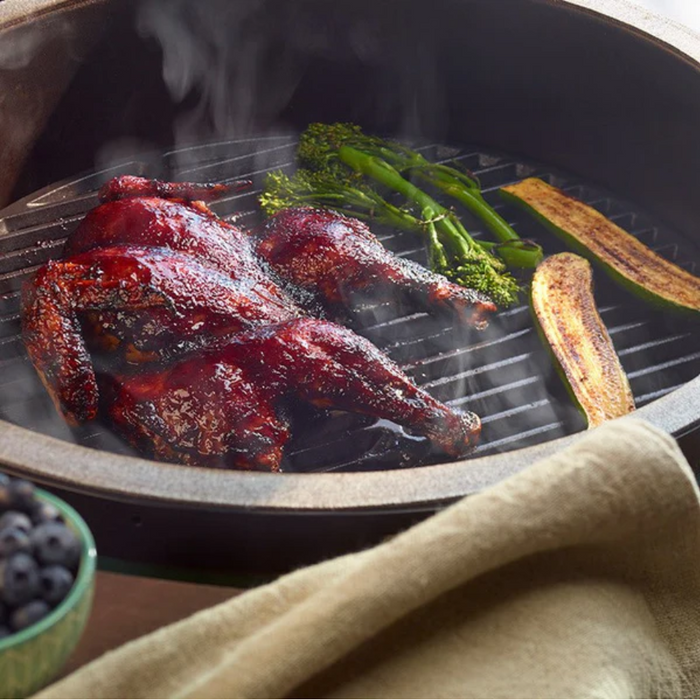BIG GREEN EGG HALF MOON CAST IRON GRID [SZ:LARGE]