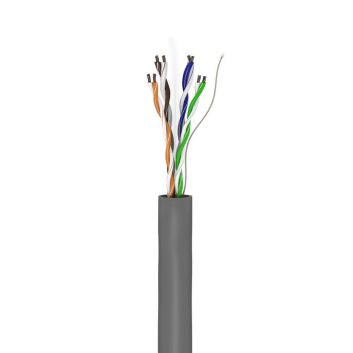 Bobina Cable de Red CAT 6 U/UTP CCA 305 m Gris Goobay