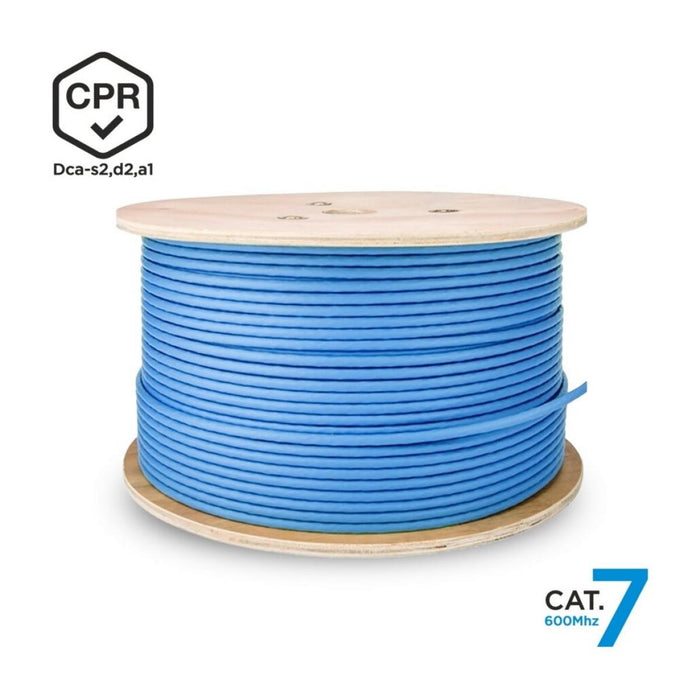 Bobina Cable de Red CAT.7 S/FTP RJ45 AISENS | 600 MHz AWG23 LSZH CPR Dca | Azul