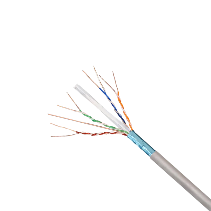 Bobina de Cable de Red AISENS Cat 6 FTP Rígido 100m Gris 100% Cobre