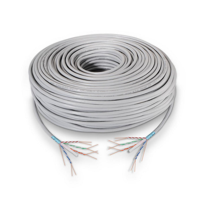 Bobina de Cable de Red AISENS Cat 6 FTP Rígido 100m Gris 100% Cobre
