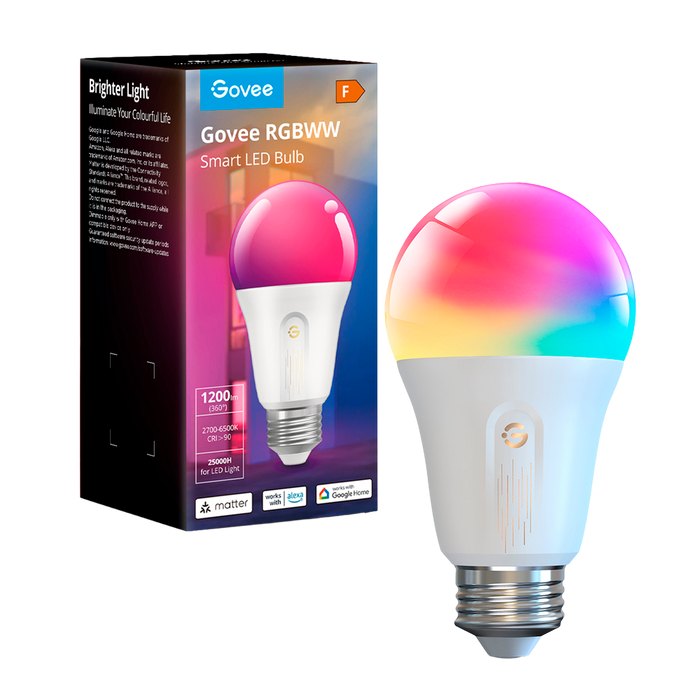 Bombilla inteligente E27 Govee RGBWW Wi-Fi | 800/1200 lm