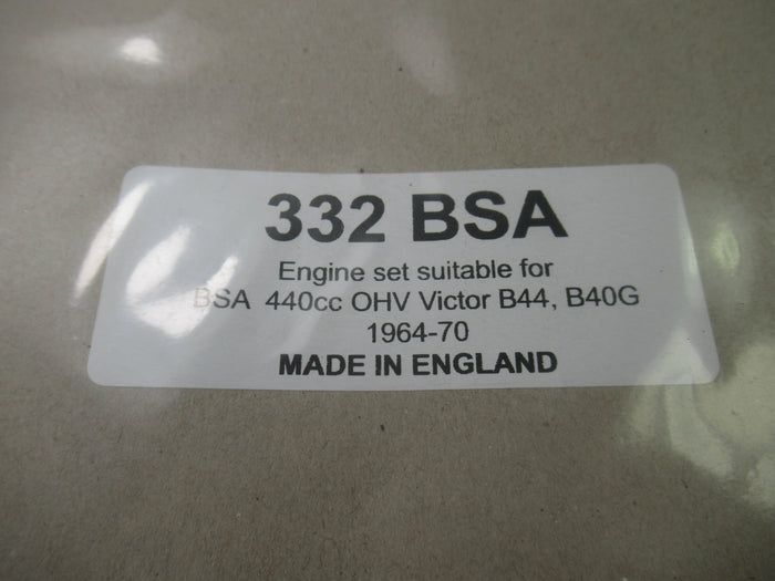 BSA B44 441 Single complete gasket set with headgasket Victor 1964 65 66 67 68 69 70