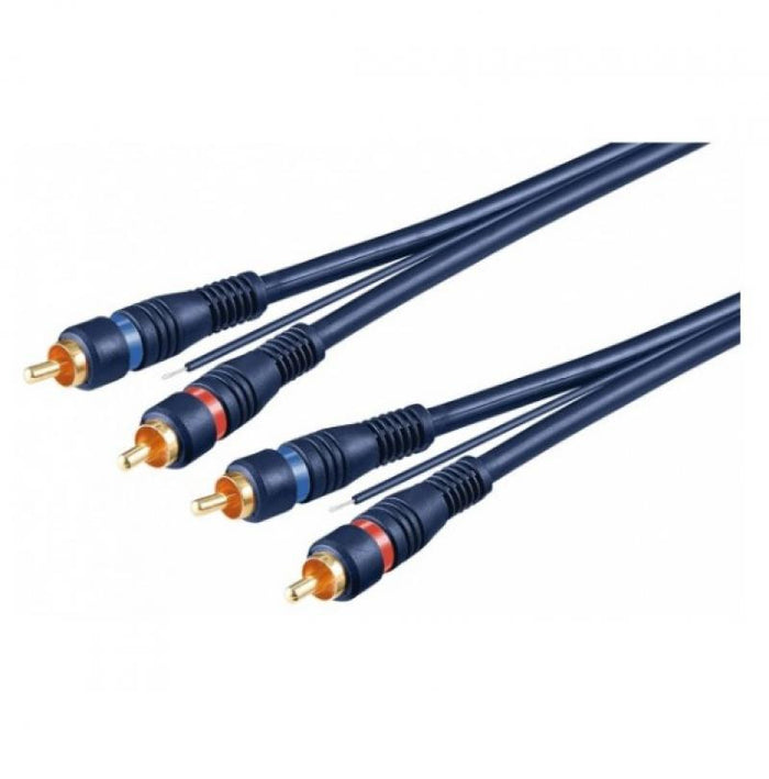 Cable 2 x RCA Macho a con Adicional de Masa 3.0m