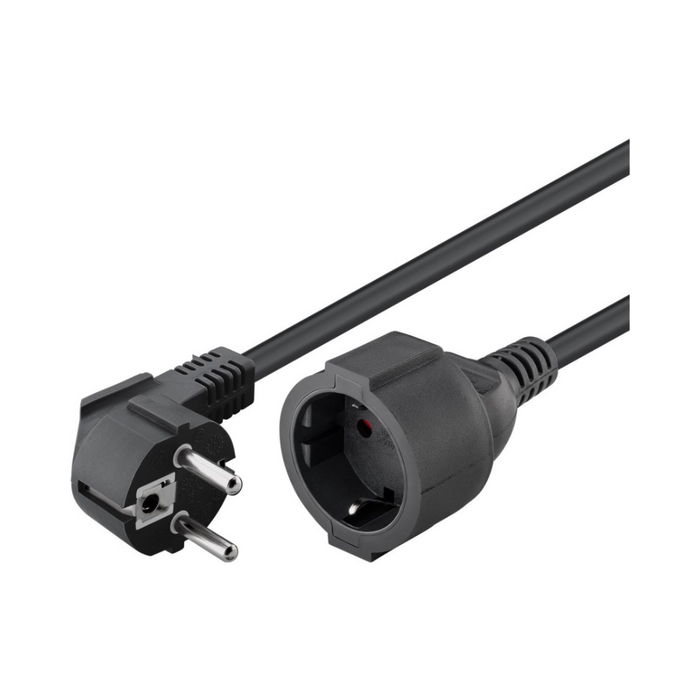 Cable alargador Schuko macho a hembra, conector recto de cobre