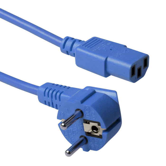 Cable Alimentacion SCHUKO-C13 AZ, 1,80 metros