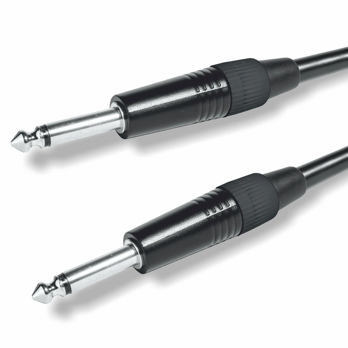 Cable asimétrico para altavoz con jack mono de 6.35 mm macho a macho