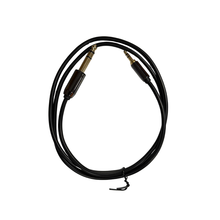 Cable audio instrumento estéreo TRS jack 6.3mm de macho a MiniJack de 3.5mm de 1m