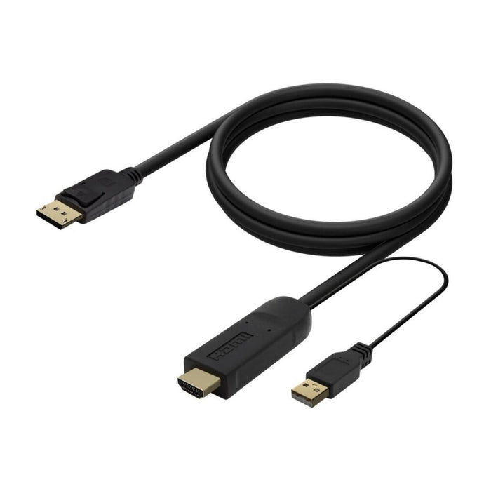 Conversor HDMI a DisplayPort con conector HDMI y USB de alimentación
