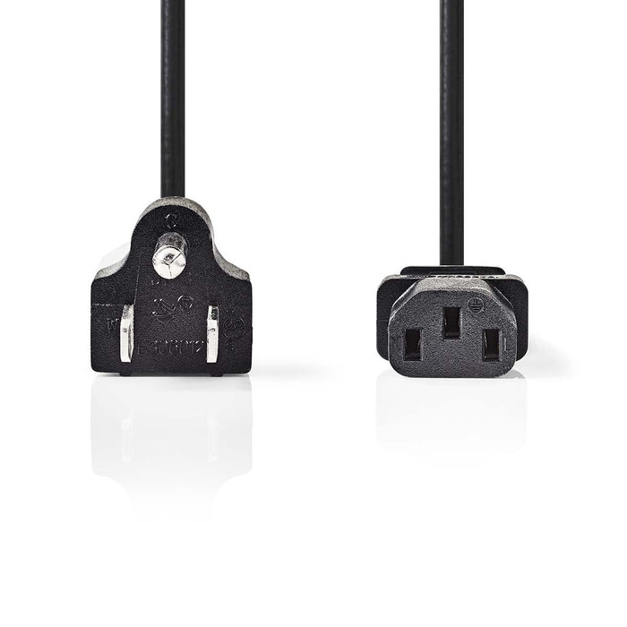 Cable de Alimentación Enchufe USA (NEMA 5-15P) a IEC C13 | 2 m Negro