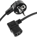 Cable de alimentación Schuko a IEC C13 acodado 2 m negro