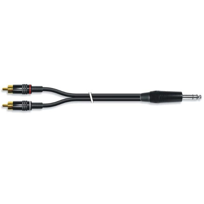 Cable de audio Jack 6.35 mm estéreo a 2 RCA macho L/R