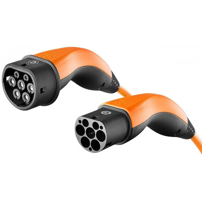 Cable de Carga Tipo 2 Mennekes 32 A 22 kW 5 m Naranja