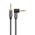 Cable de conexión de audio AUX estéreo de 3,5 mm, 90°, 0,5 m