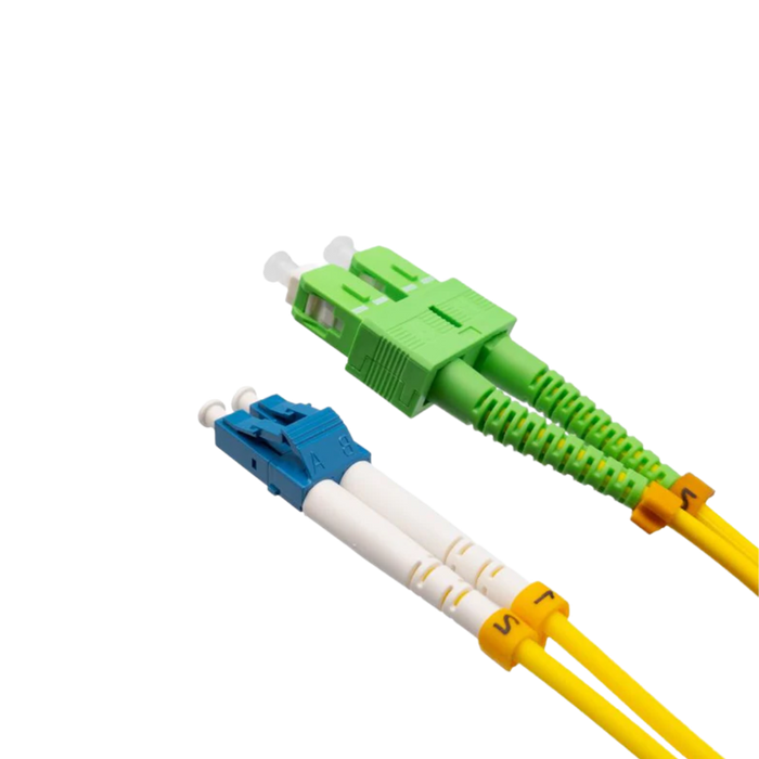 Cable de Fibra Óptica LC/UPC a SC/APC Monomodo Dúplex OS2 de 1 a 3 m