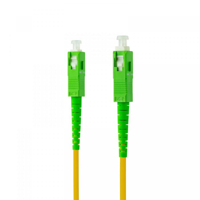Cable de Fibra Óptica SC/APC a SC/APC Monomodo Simplex OS2 Amarillo de 0,50 a 50 m