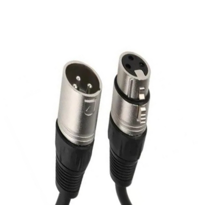 Cable de Micrófono XLR Macho-Hembra Simétrico | OFC 3 Pines | Conectores Plateados