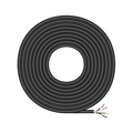Cable de Red Exterior Impermeable RJ45 Cat.6 FTP Rígido AWG24, Negro, 100M