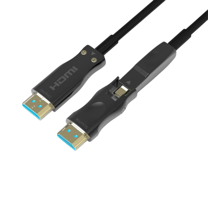 Cable HDMI 2.1 de fibra óptica 8K con adaptador Micro HDMI