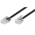 Cable telefónico plano RJ45 8P4C a RJ11 6P4C, negro
